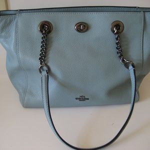 Coach pebble leather handbag purse